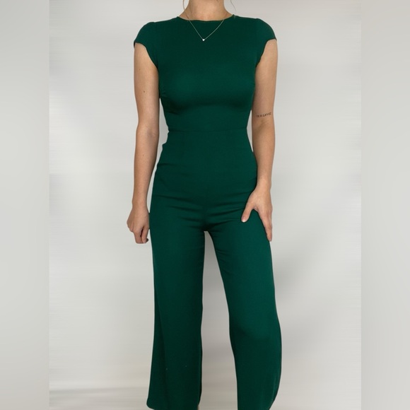 Reformation Pants - REFORMATION Mayer Open Back Cut Out Jumpsuit Wide Leg Casual Minimal Par…